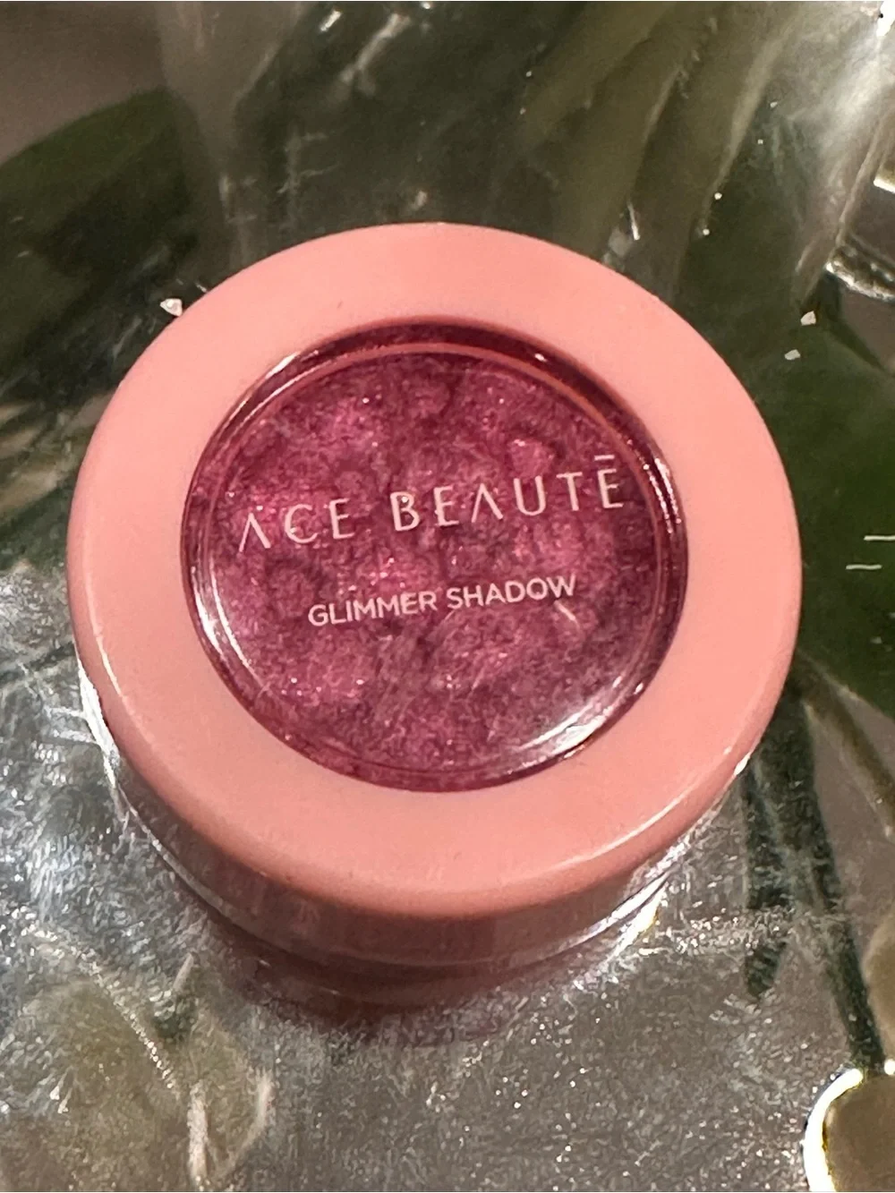 Ace Beaute Huckleberry Glimmer Shadow Sparkly Plum Purple / Pink Eye Shadow NIB